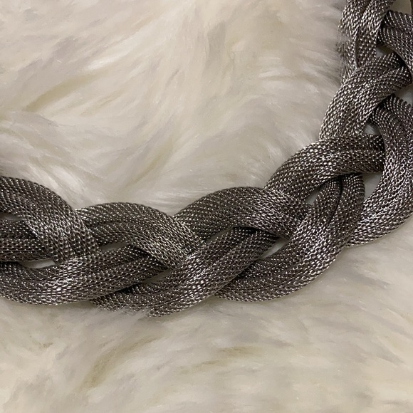 Silver Braided Necklace - Picture 2 of 3